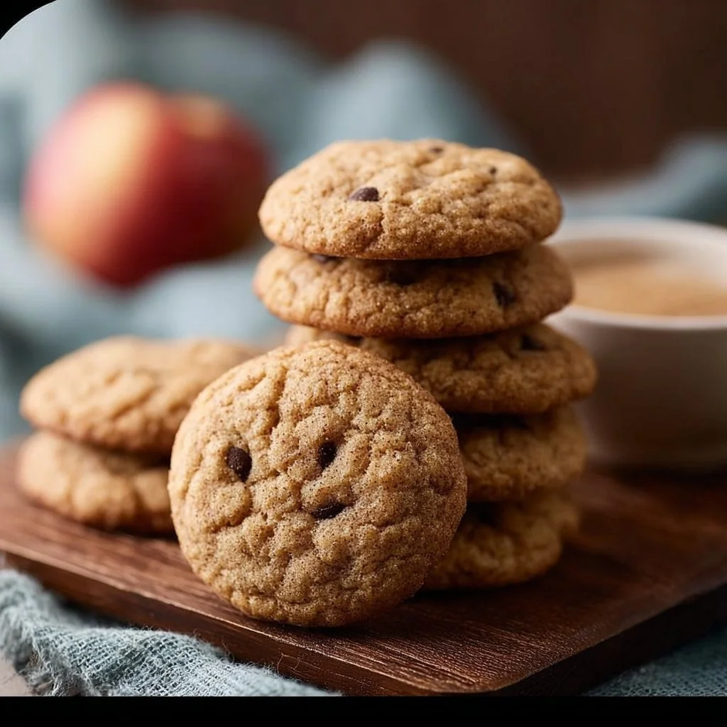 Delicious no sugar applesauce cookies, gluten-free and dairy-free, on a baking tray.