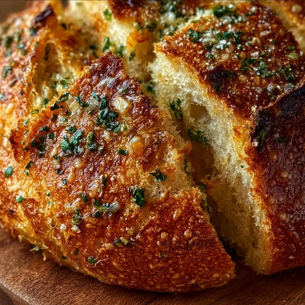 Parmesan Roasted Garlic Artisan Bread