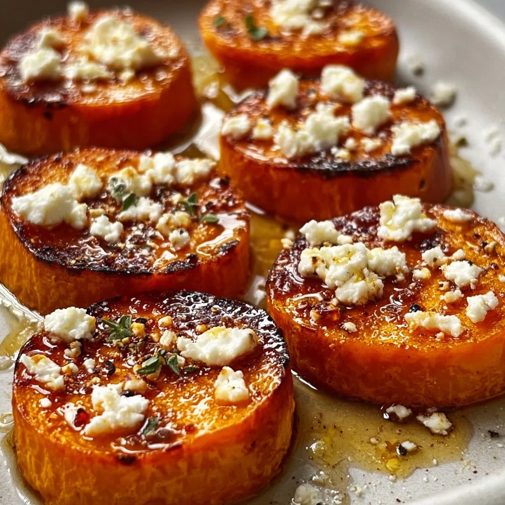 Roasted Sweet Potato Rounds with Honey & Feta Bliss