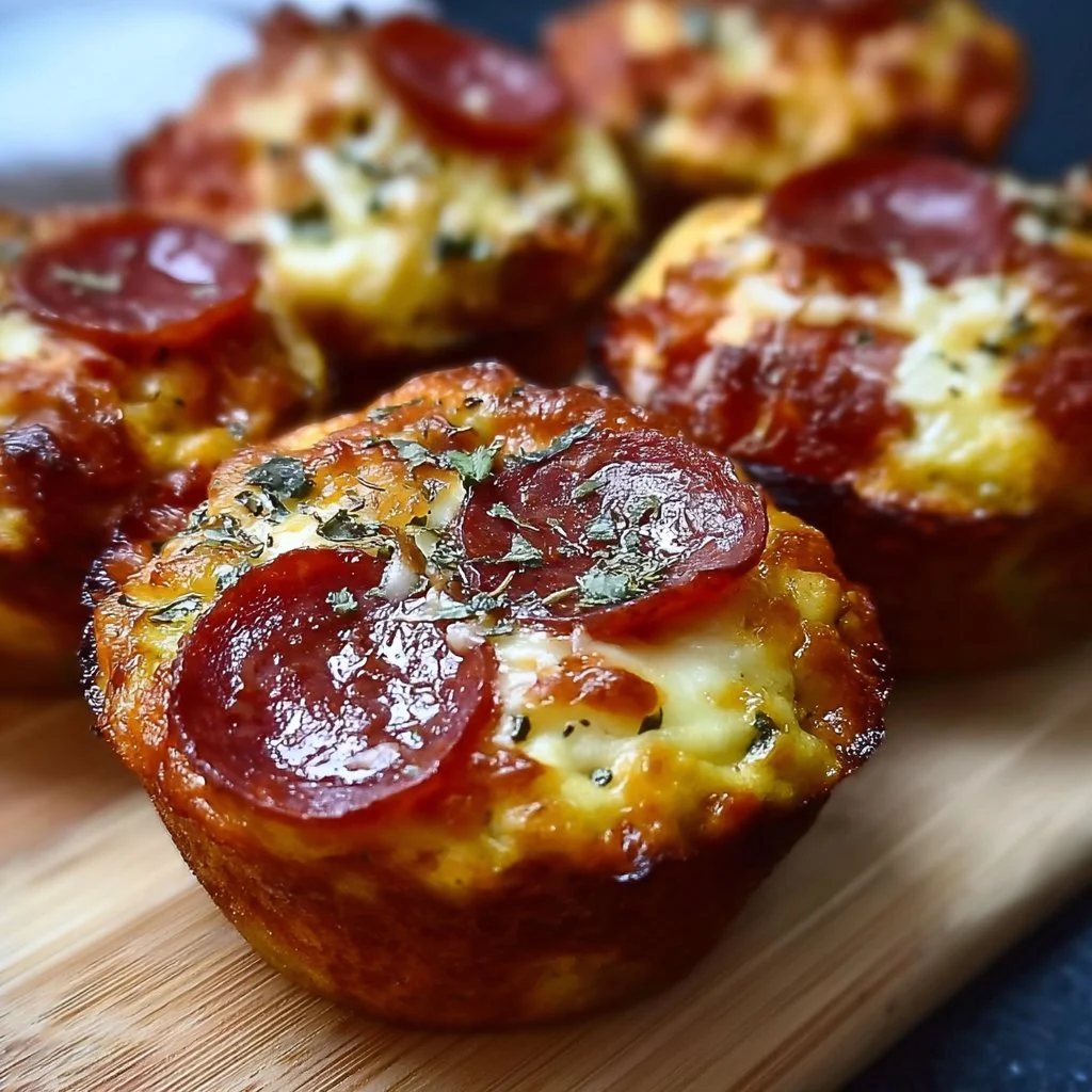 Savory carnivore pizza muffins, perfect keto-friendly snack for meat lovers