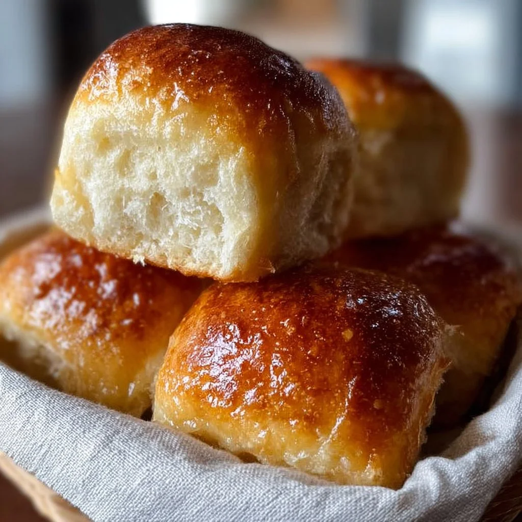 Soft gluten free dinner rolls baked to perfection, ready to serve.
