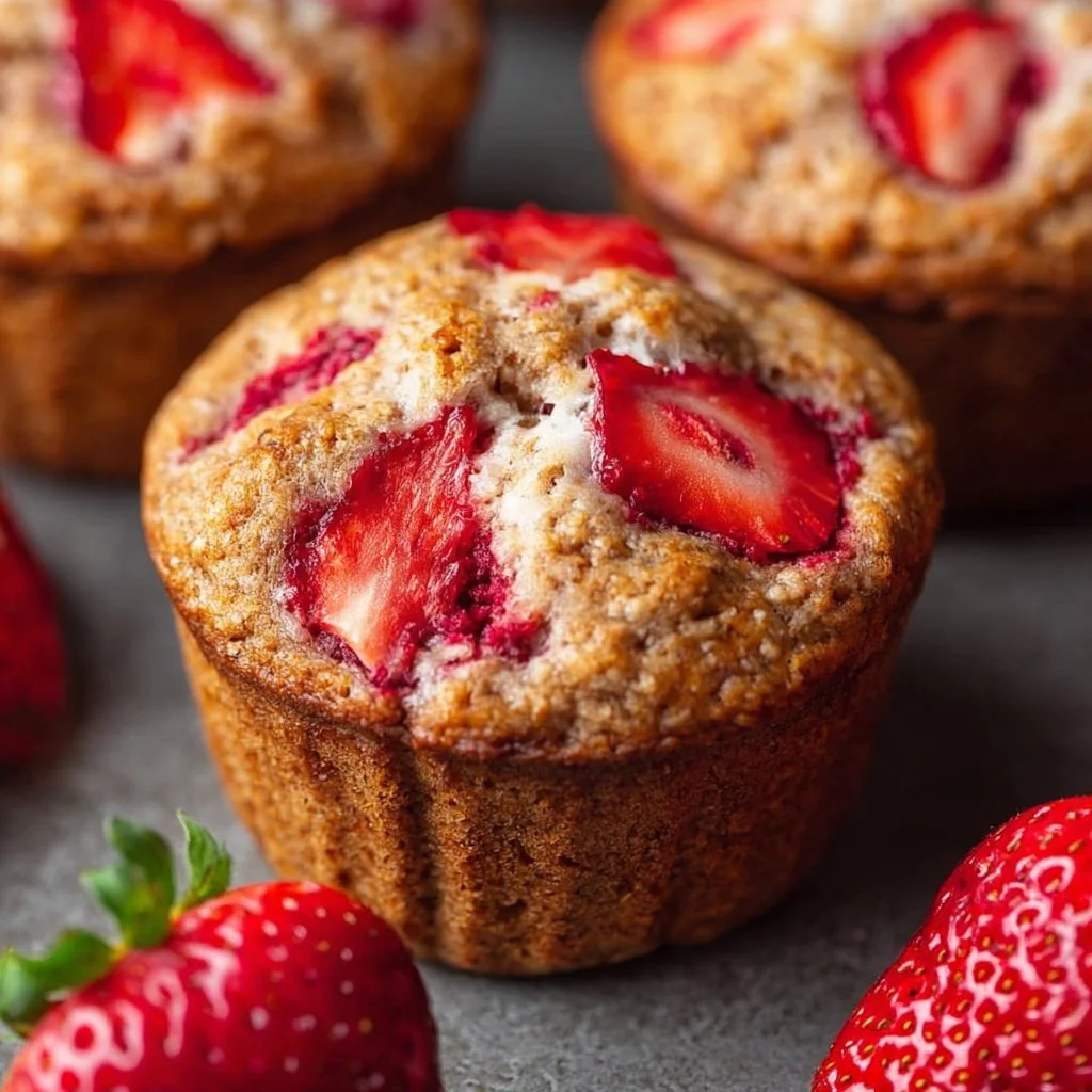 Strawberry Protein Muffins