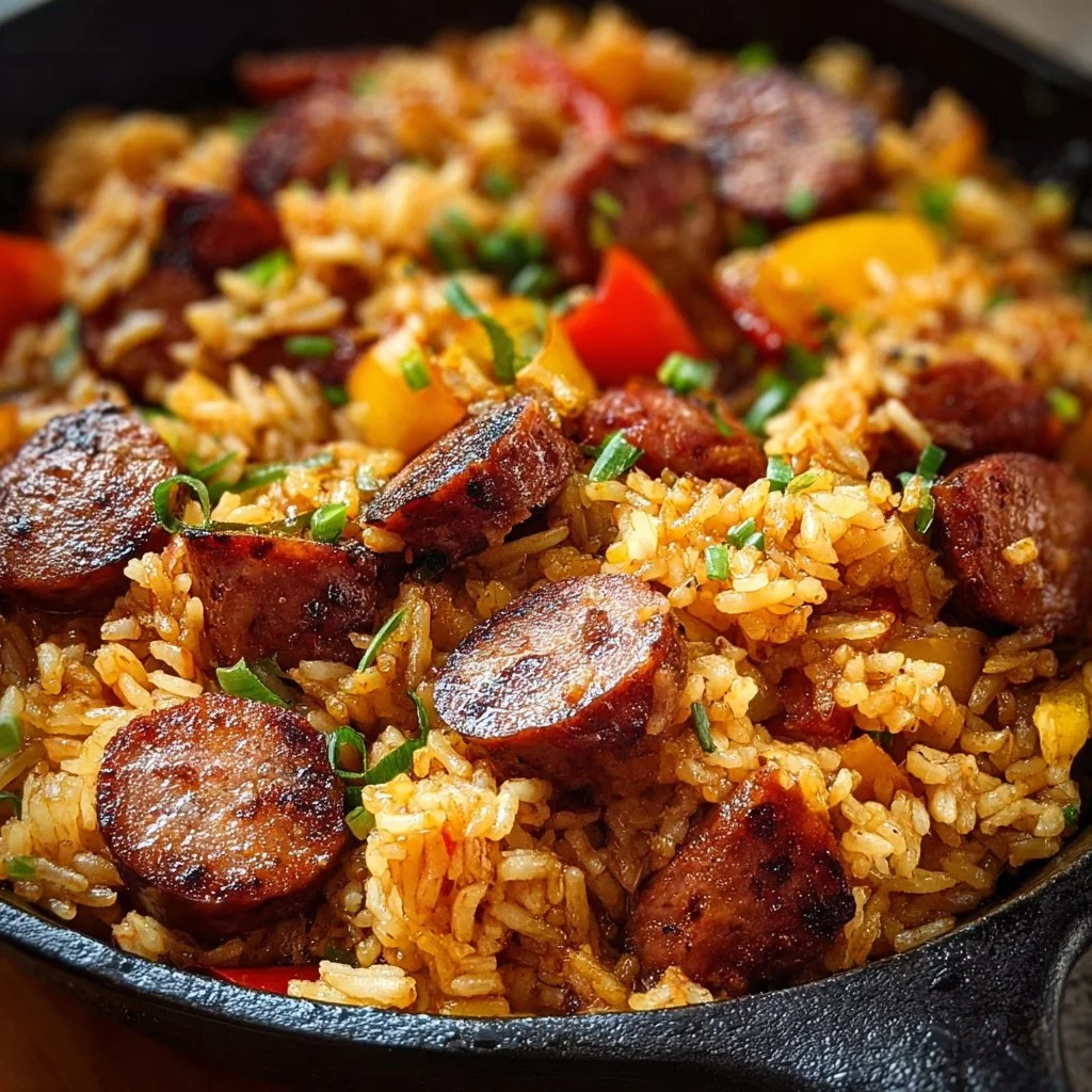 Cajun Sausage and Rice Skillet
