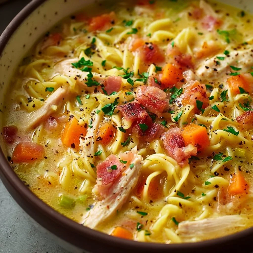 Comforting Crack Chicken Noodle Soup