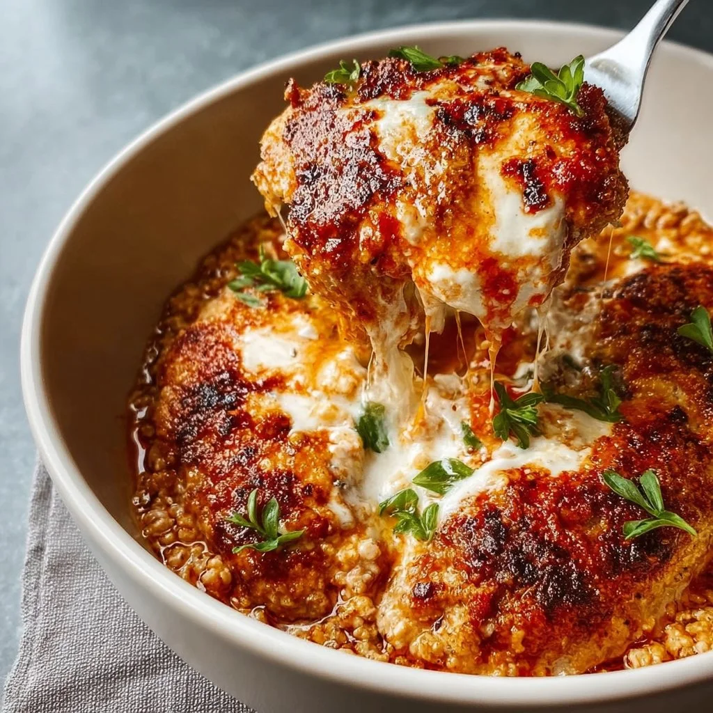 Cottage Cheese Chicken Parmesan Bowl