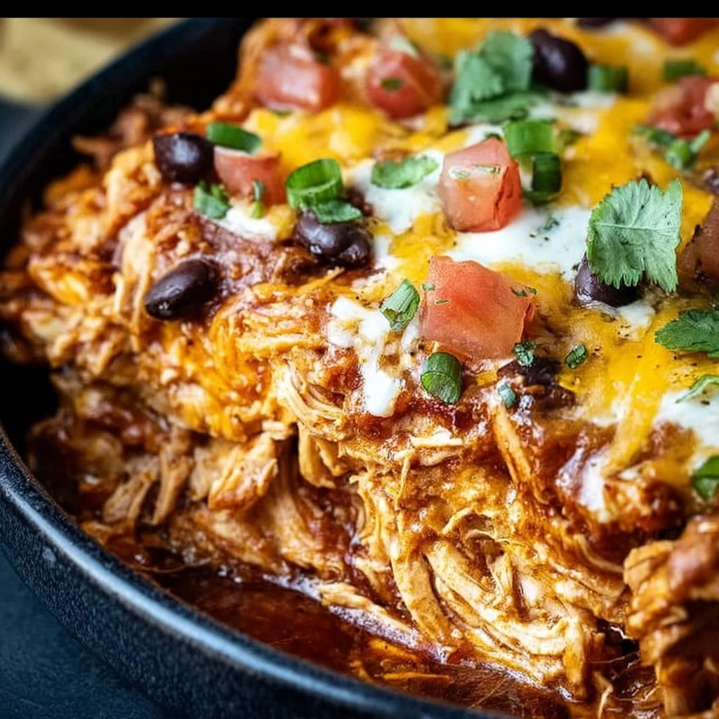 Crockpot Chicken Enchilada Casserole 2 Crockpot Chicken Enchilada Casserole