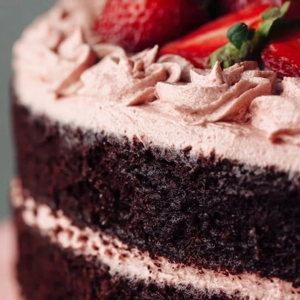 Dairy & Gluten-Free Chocolate Cake with Strawberry Buttercream