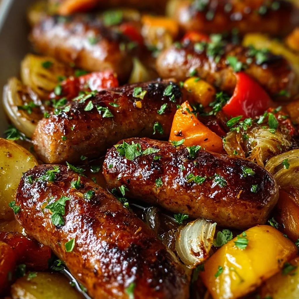 Easy Honey Garlic Sheet Pan Sausage in 40 Minutes