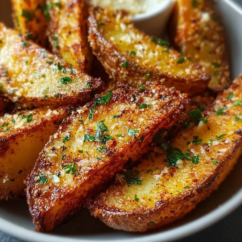Garlic Parmesan Potato Wedges