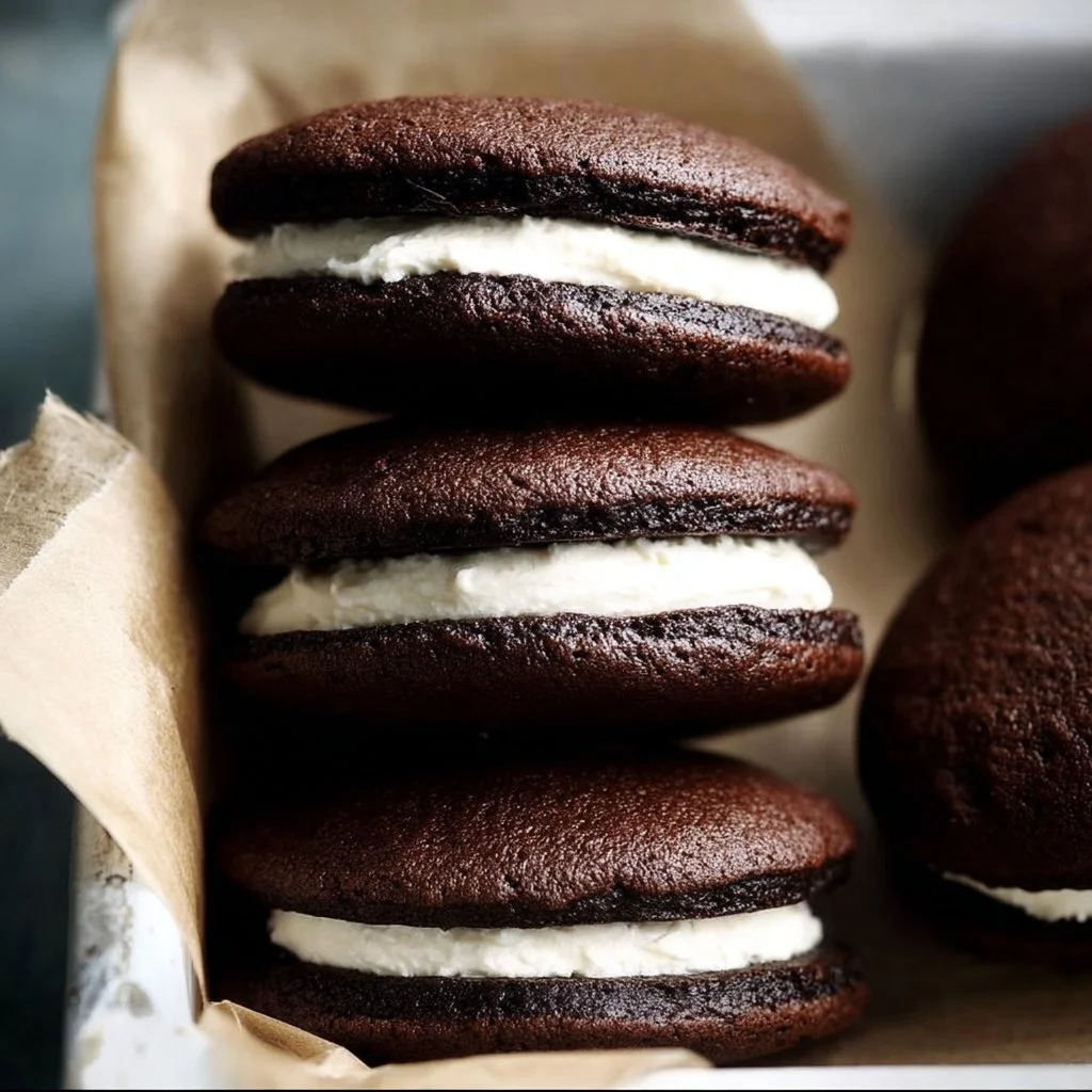 Delicious gluten-free whoopie pies with cream filling
