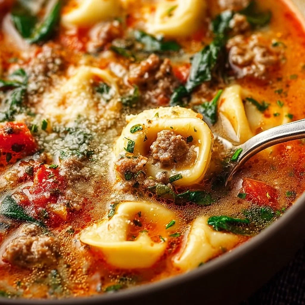 Hearty Italian Sausage Tortellini Soup