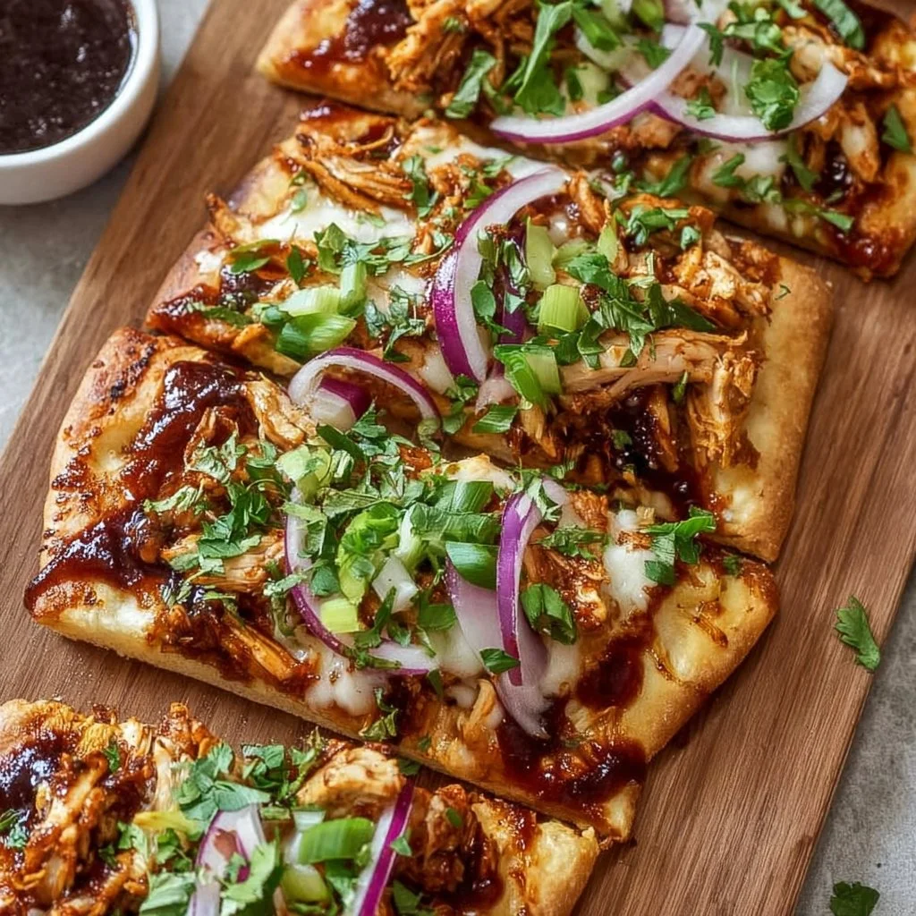 High Protein BBQ Chicken Flatbread