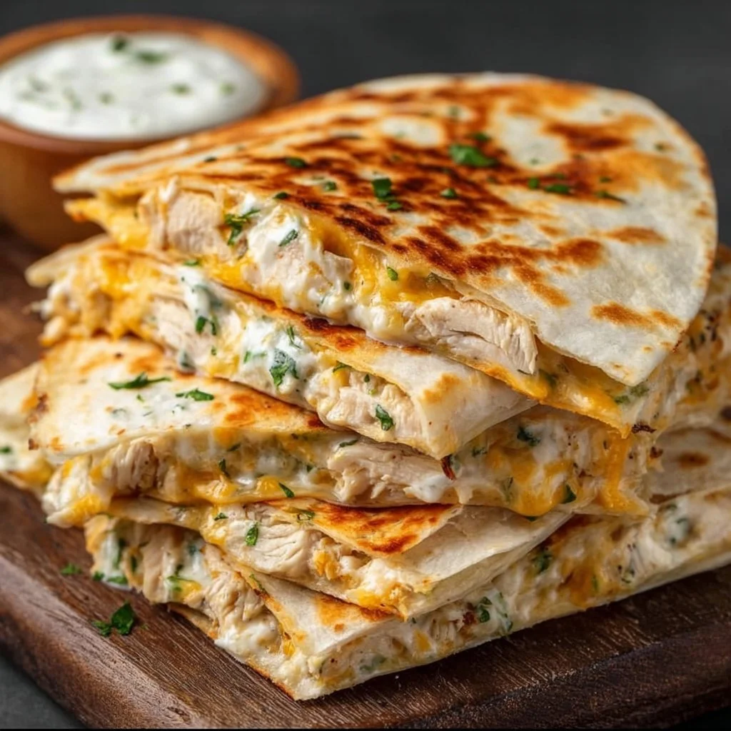 High-Protein Chicken Ranch Quesadilla
