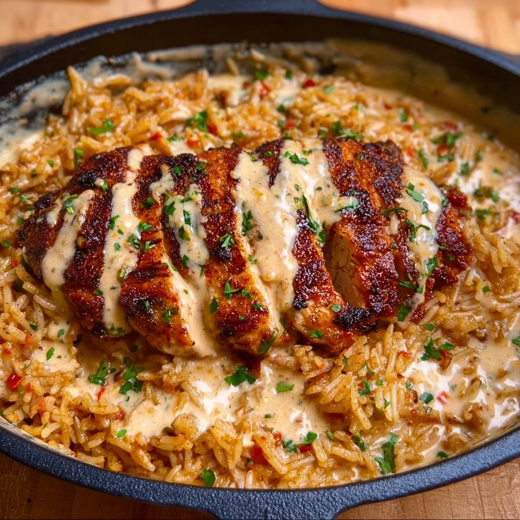 High Protein Creamy Cajun Chicken & Rice