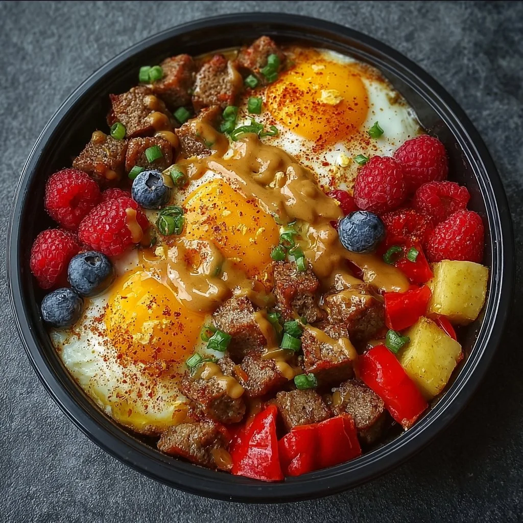 High protein breakfast bowls ready for freezing and easy morning meals