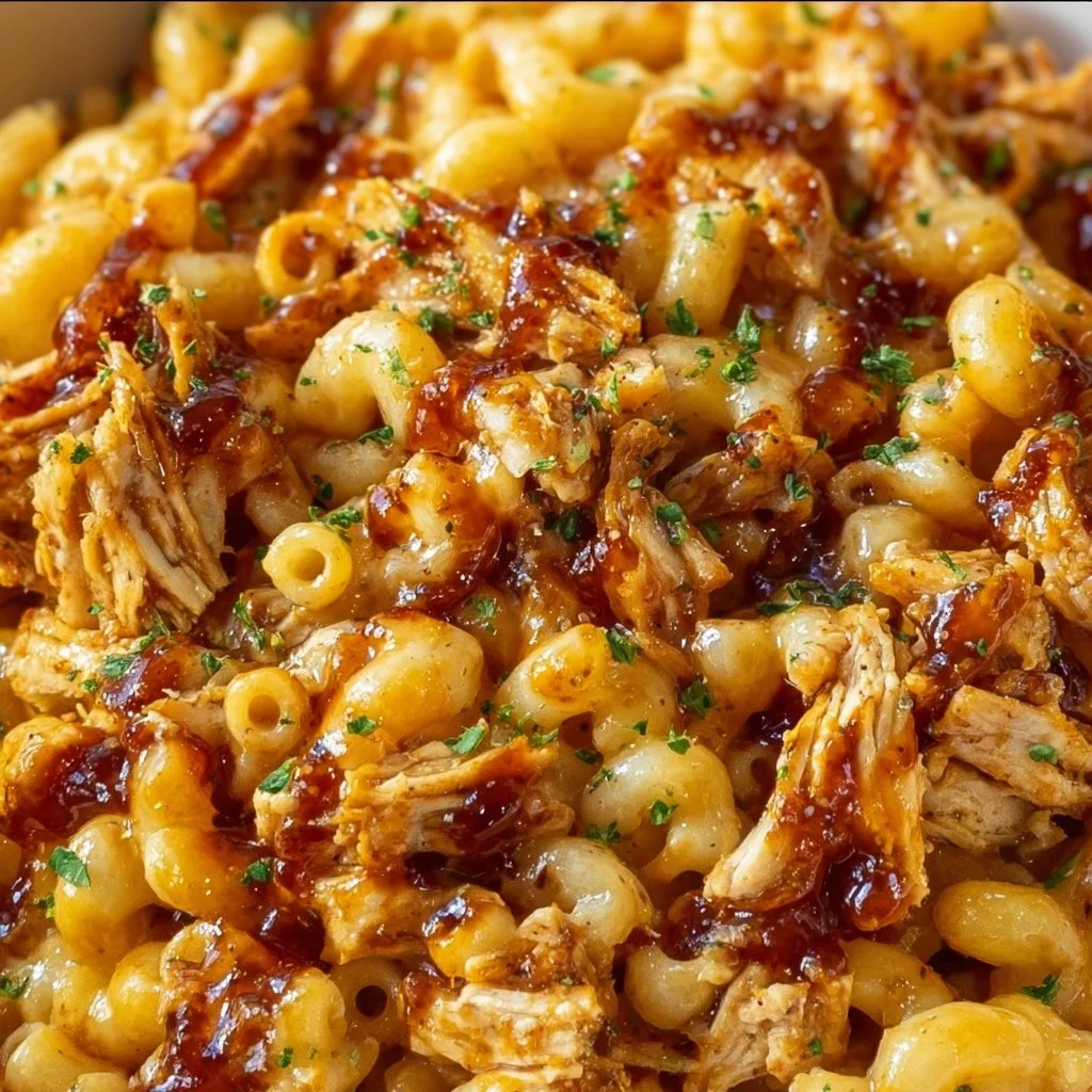 High-Protein Honey BBQ Chicken Mac & Cheese
