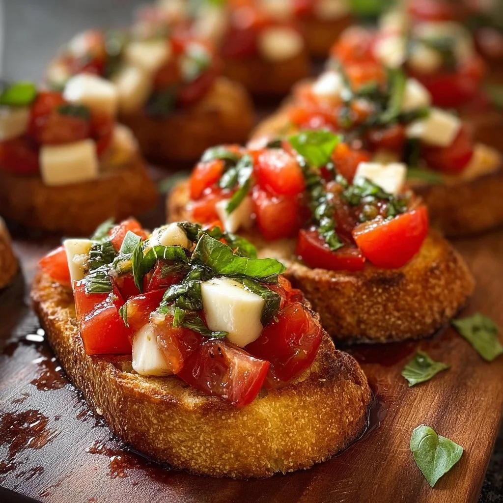Italian Bruschetta with Mozzarella 2 Italian Bruschetta with Mozzarella