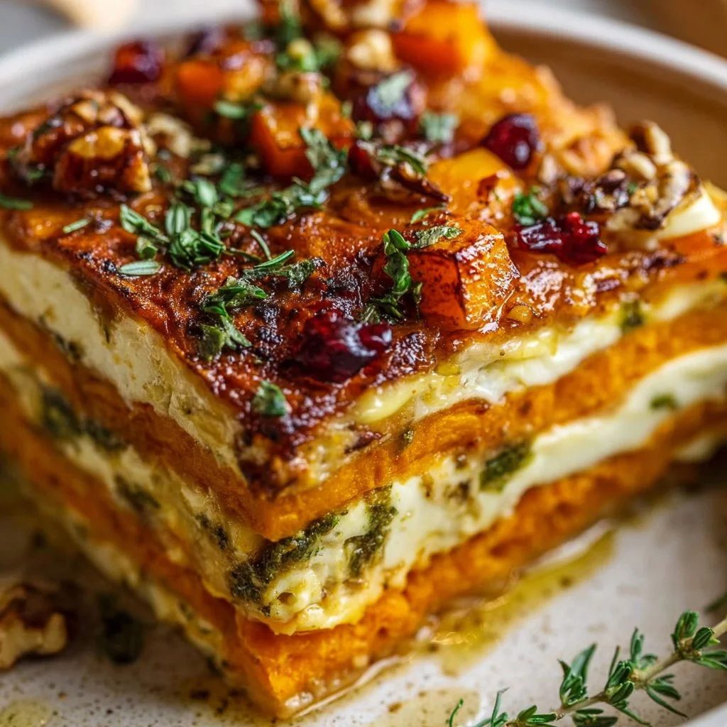 Layered Sweet Potato Butternut Squash Carrot Lasagna Recipe