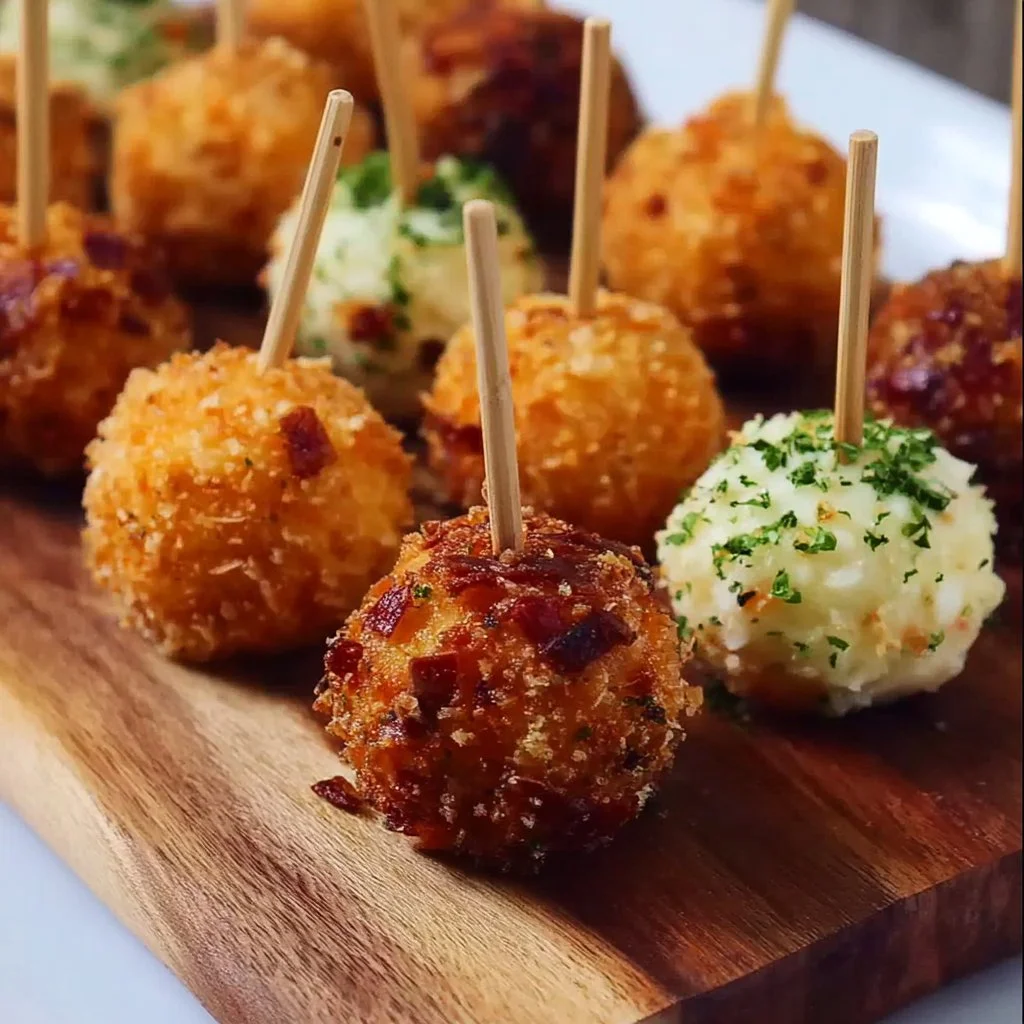 A platter of mini cheeseball bites, ideal for appetizers and parties