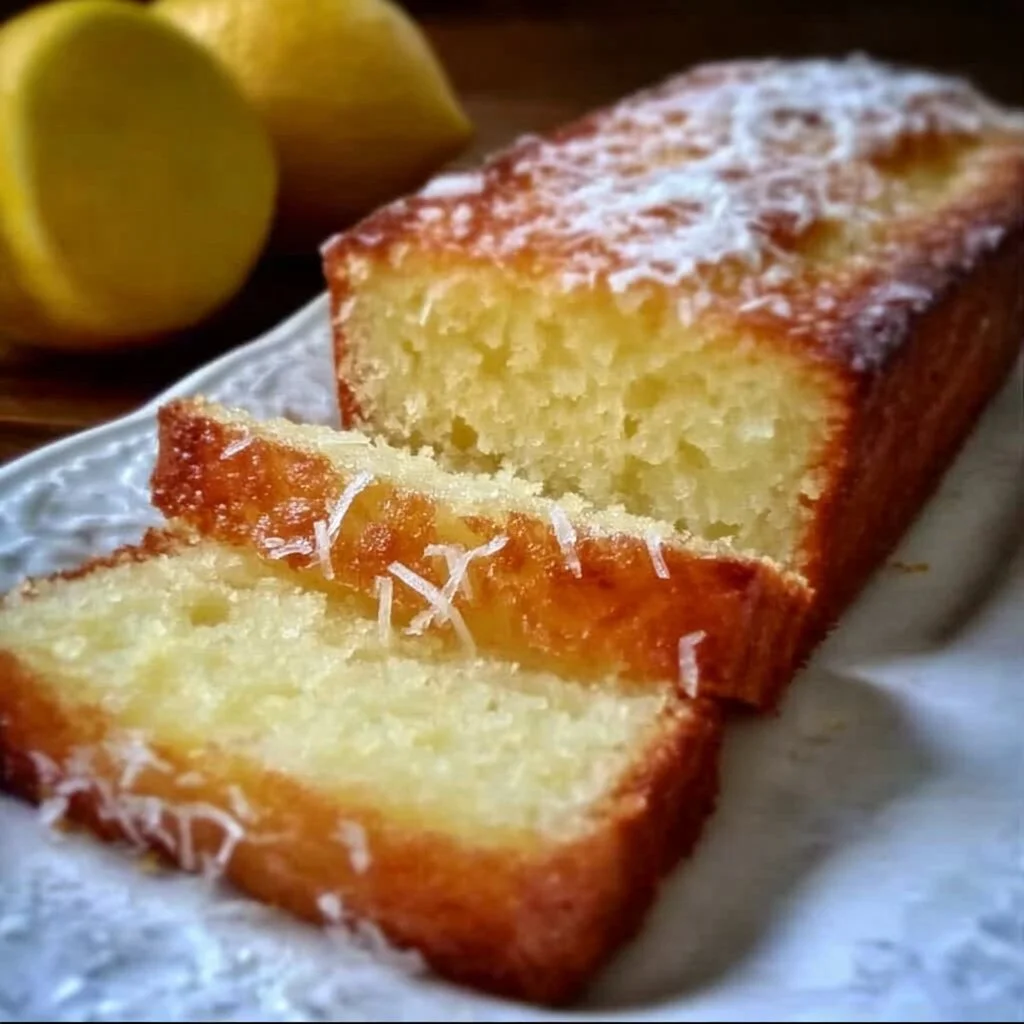 Moist lemon yogurt cake, gluten-free and easy to bake without white flour.