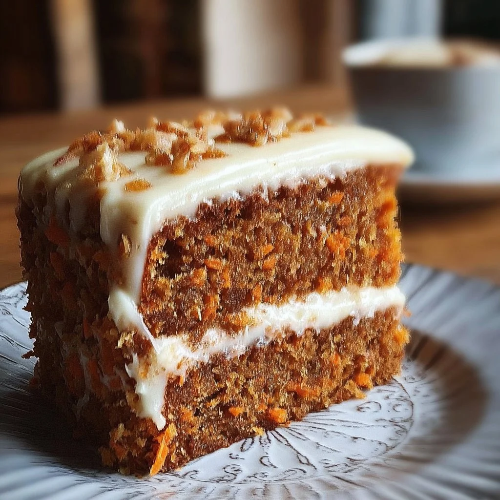 No Sugar, No Flour Carrot Cake 3 No Sugar, No Flour Carrot Cake topped with walnuts and cream cheese frosting