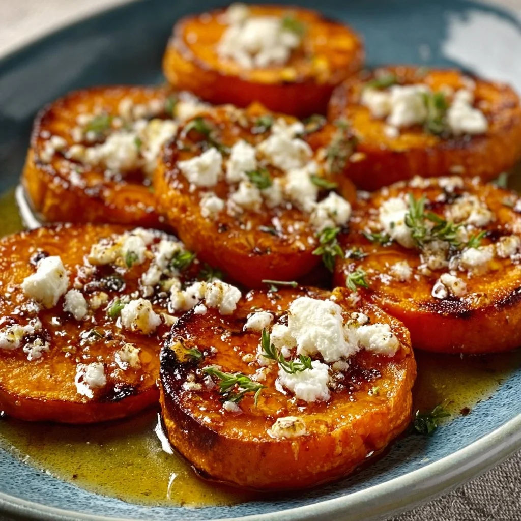 Roasted Sweet Potato Rounds with Honey & Feta Bliss