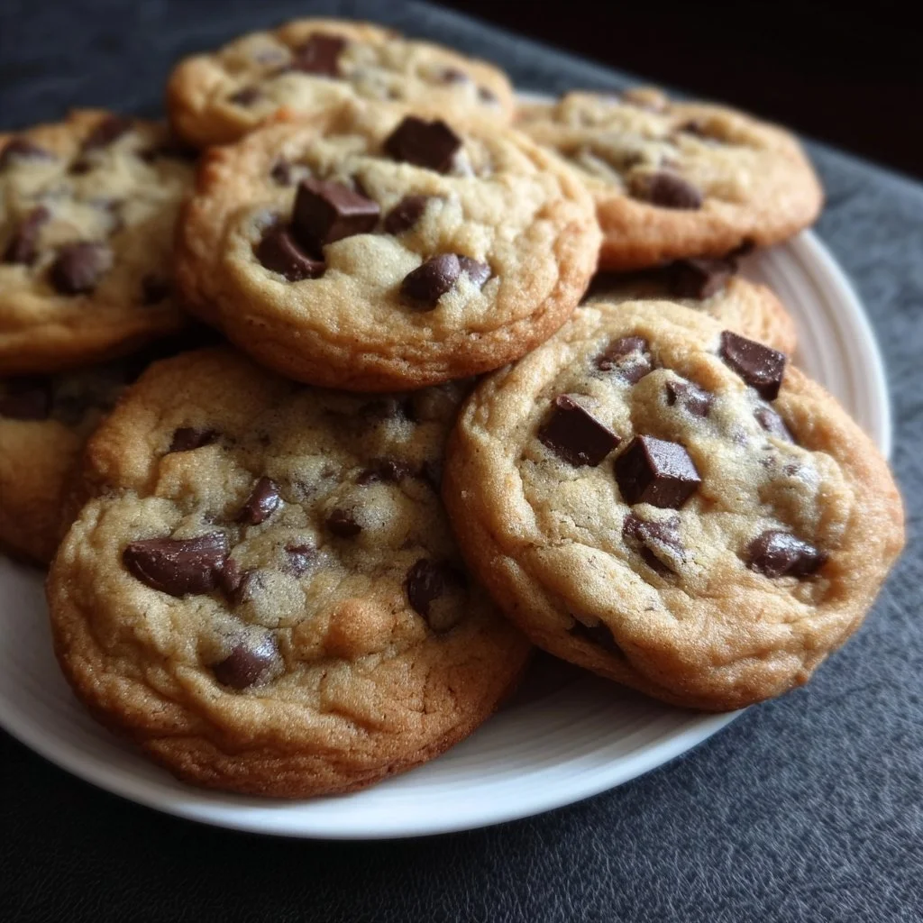 Soft and chewy chocolate chip cookies on a cooling rack, freshly baked.
