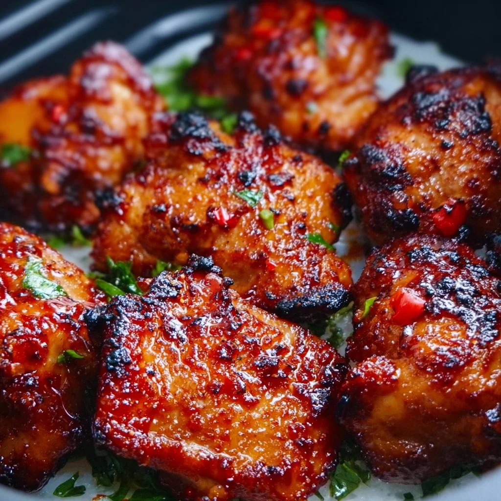 Sticky Sweet Chili Chicken Thighs in Air Fryer
