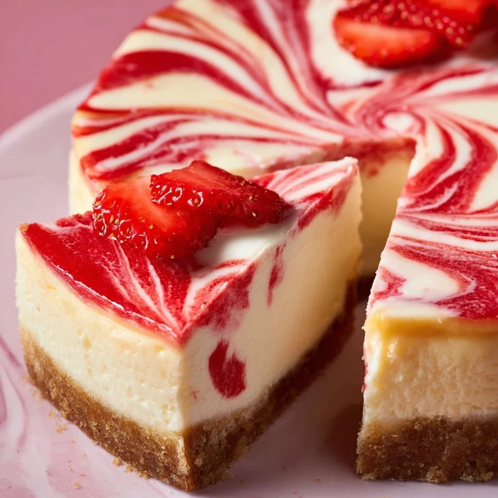 Strawberry Swirl Cheesecake Recipe