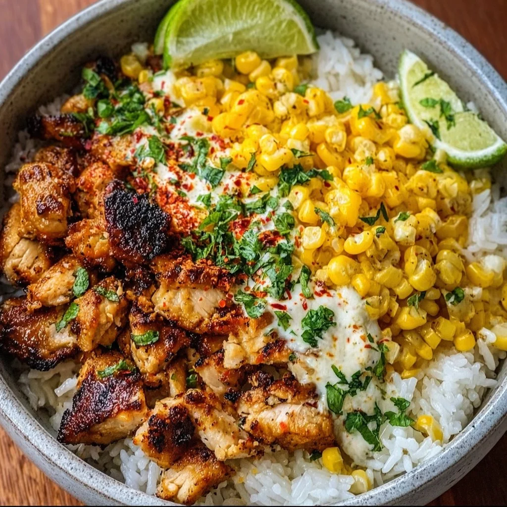 Street Corn Chicken Rice Bowl