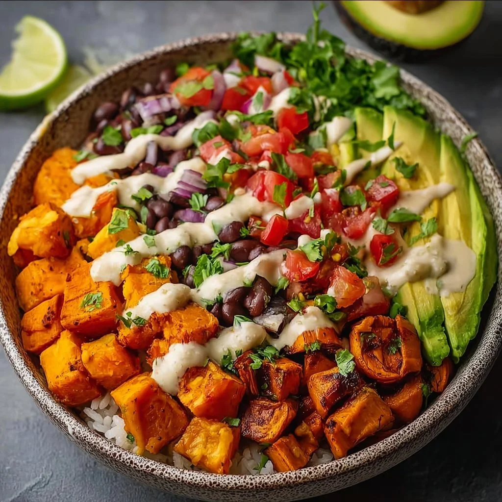 Vegan Sweet Potato Burrito Bowl