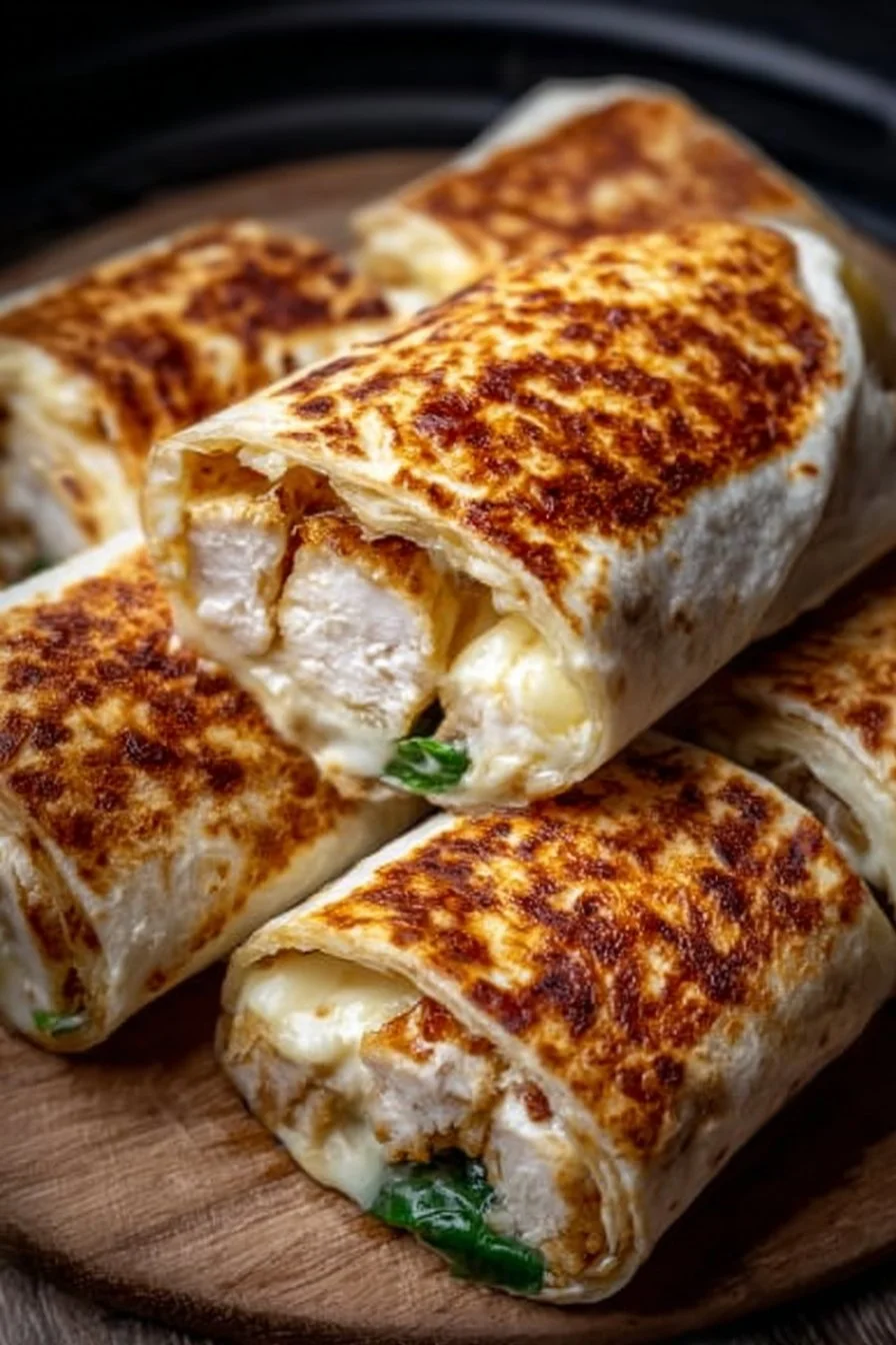 Air Fryer Chicken & Mozzarella Wraps 2 Air Fryer Chicken & Mozzarella Wraps