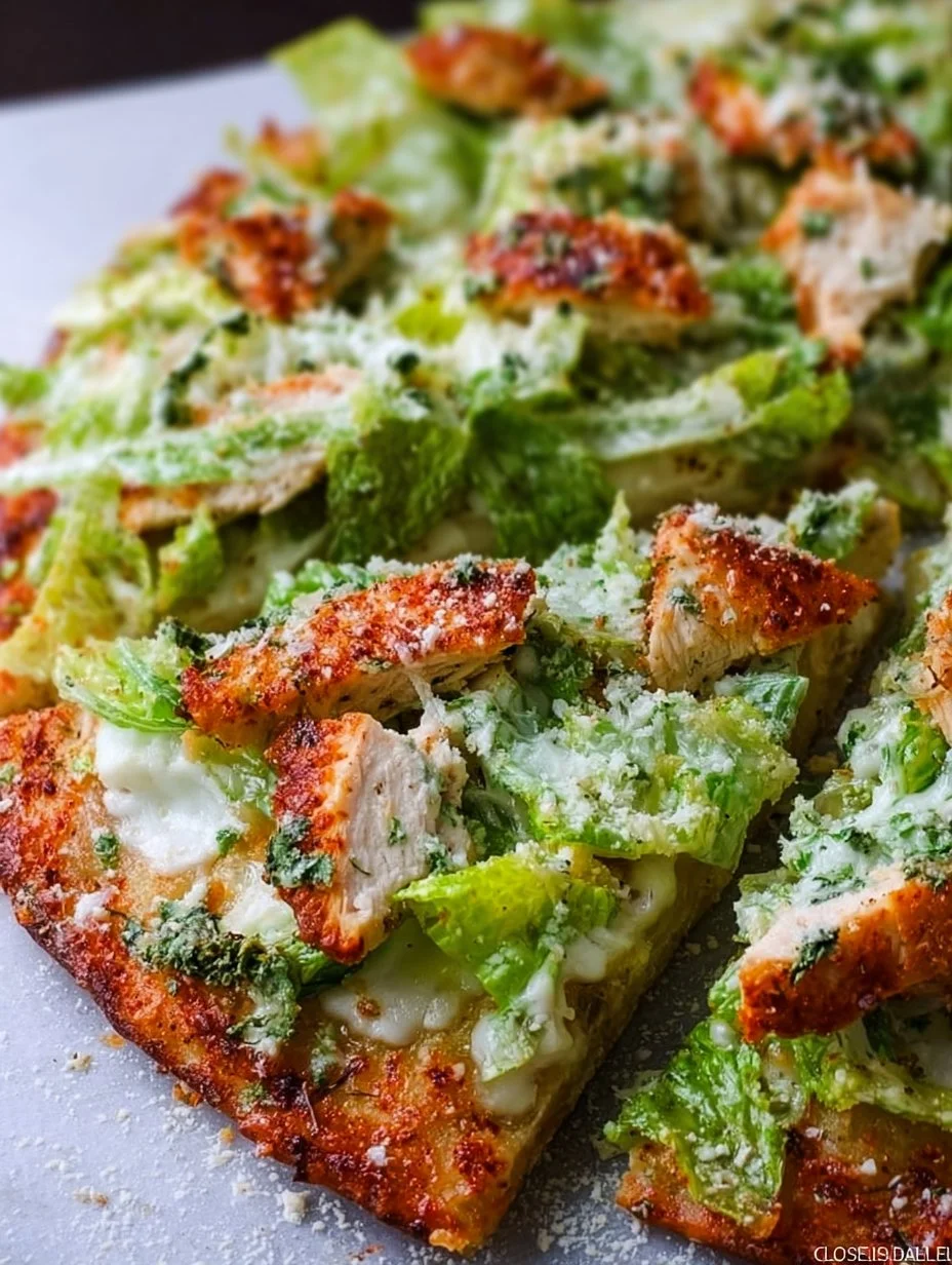 Chicken Caesar Salad Pizza