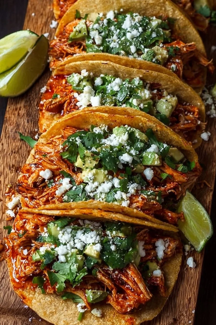 Delicious Chicken Street Tacos with fresh toppings and flavors