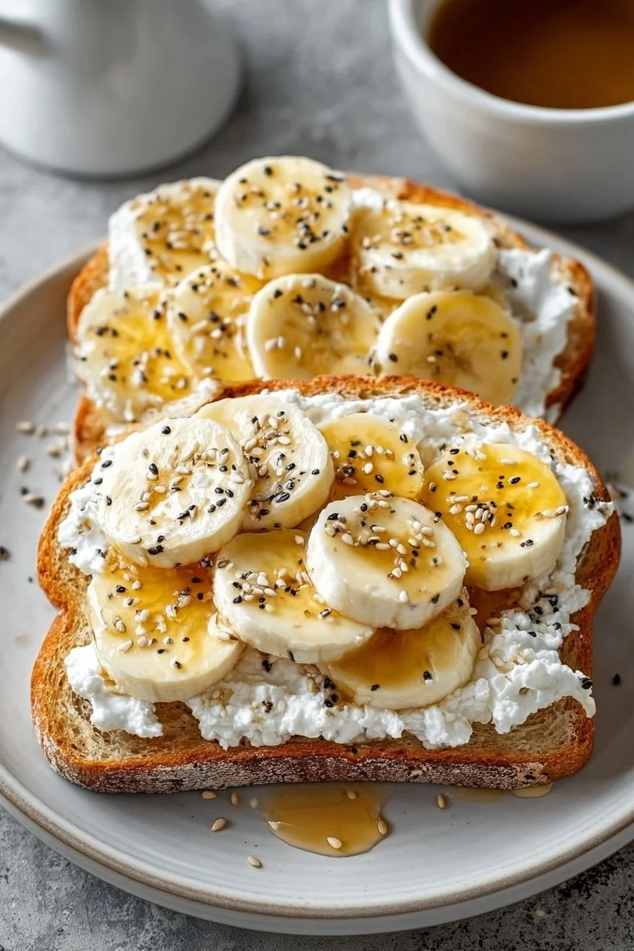 Cottage Cheese and Banana Toast