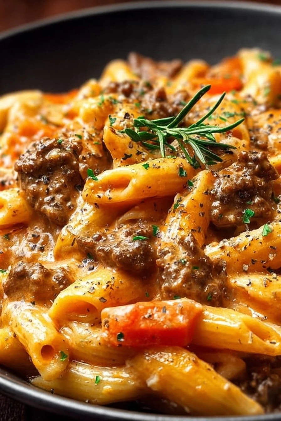 Creamy Beef Pasta 2 Creamy Beef Pasta