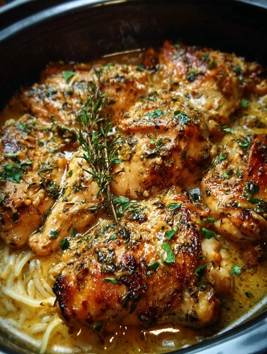 Crock Pot Angel Chicken dish served with sides