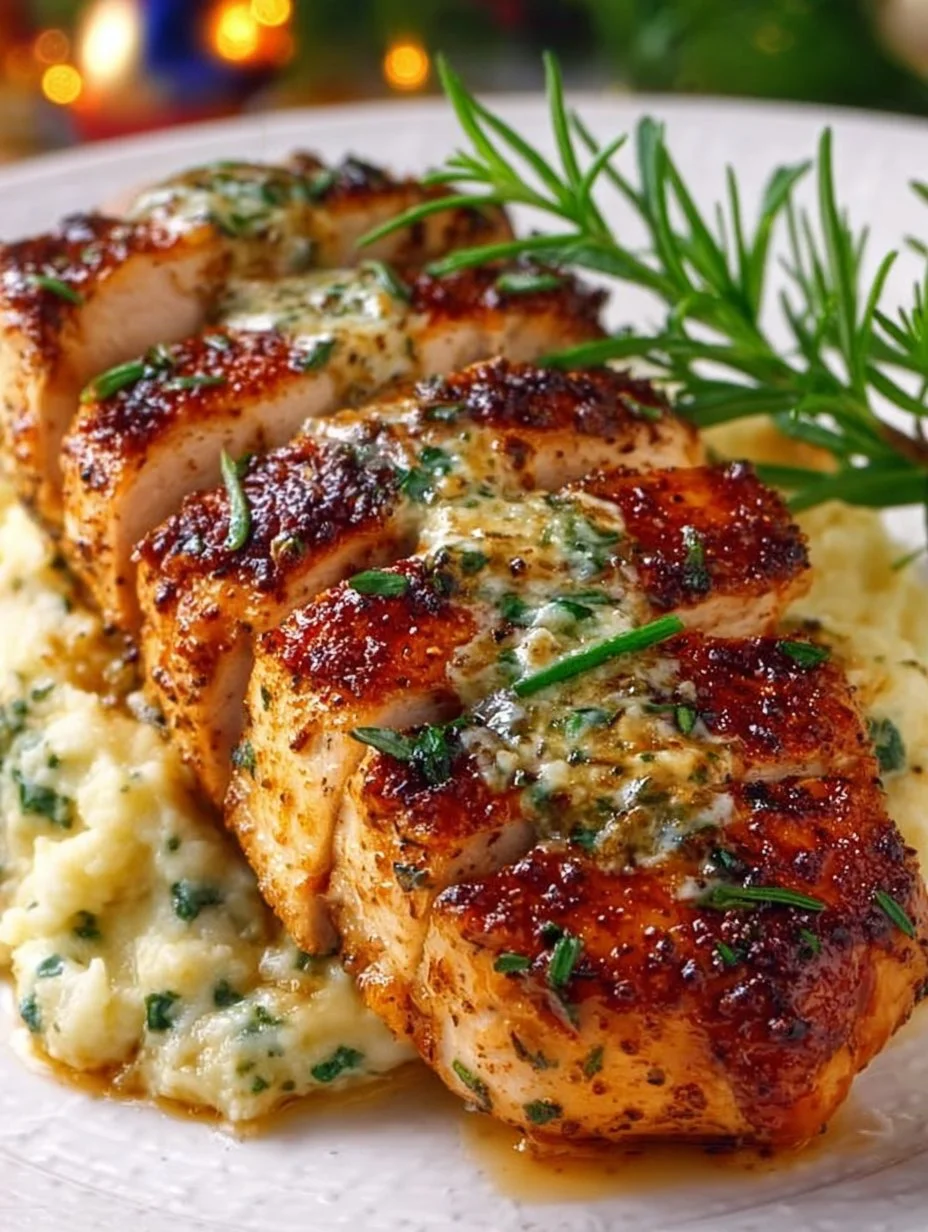 Festive Christmas chicken breast recipe inspired by Morton’s restaurant.