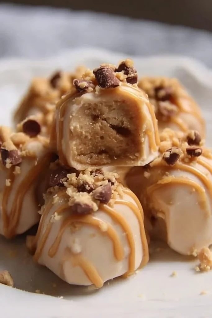 Frozen Greek Yogurt Peanut Butter Bites with a creamy texture for a healthy treat