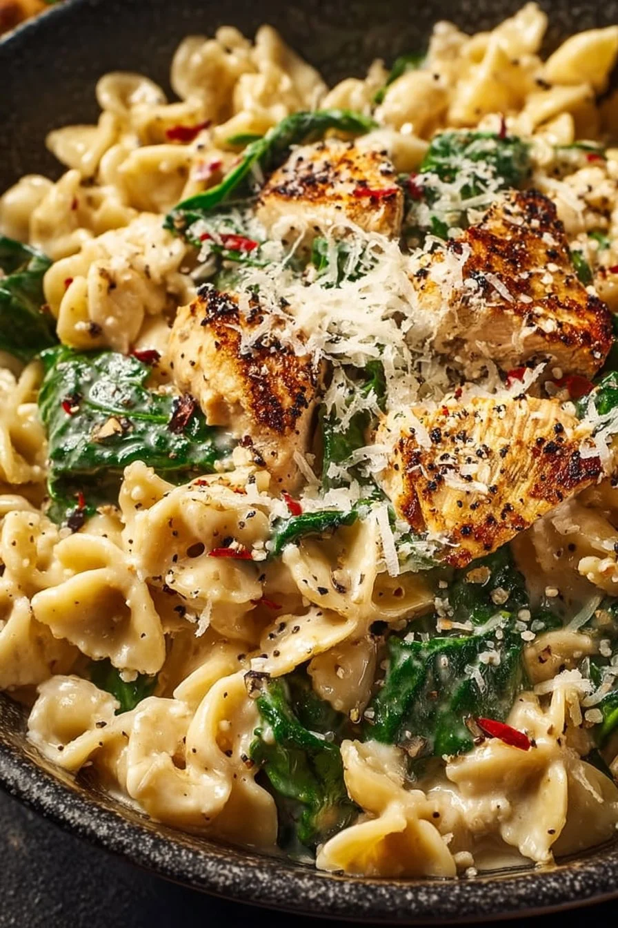 High Protein Garlic Parmesan Pasta Bowls