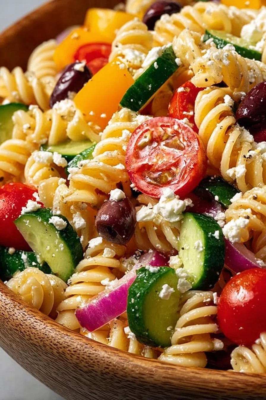 High Protein Greek Pasta Salad 2 High Protein Greek Pasta Salad