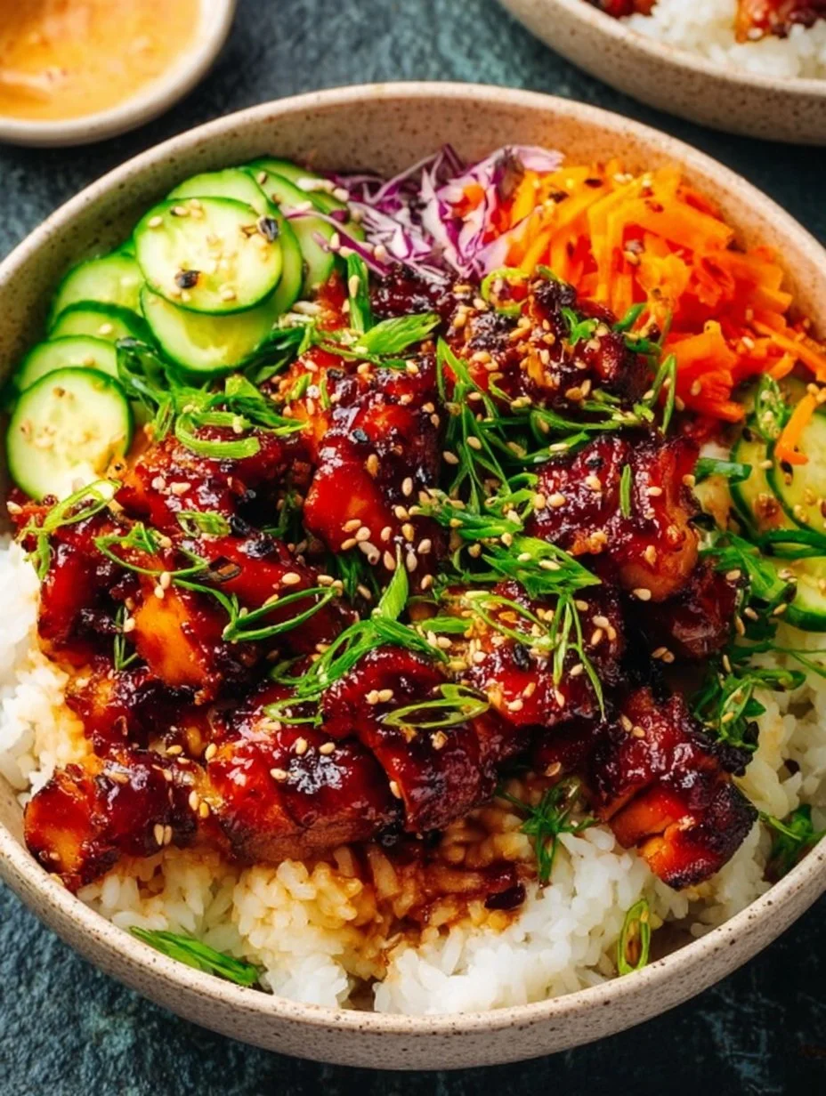 Korean BBQ Chicken Bowls (Easy Weeknight Recipe!)