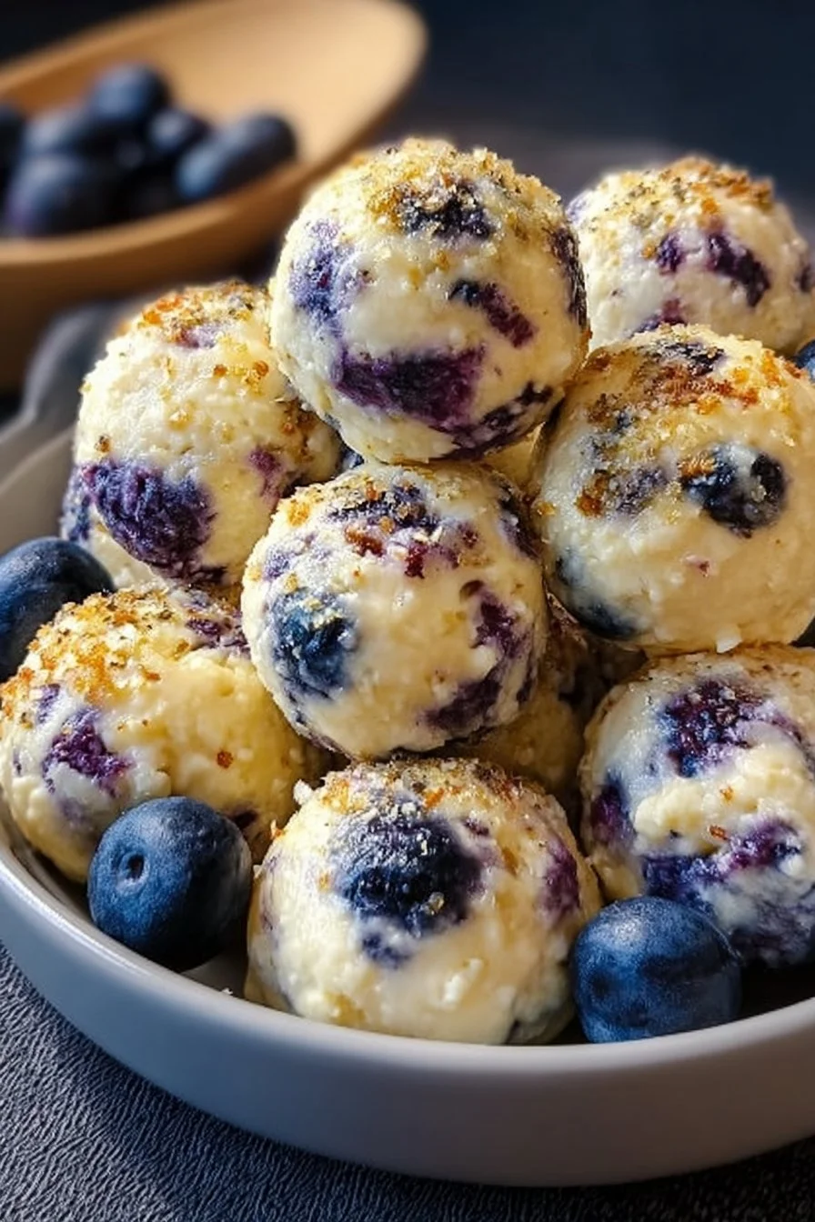 Lemon Blueberry Cottage Cheese Protein Bites 2 Lemon Blueberry Cottage Cheese Protein Bites
