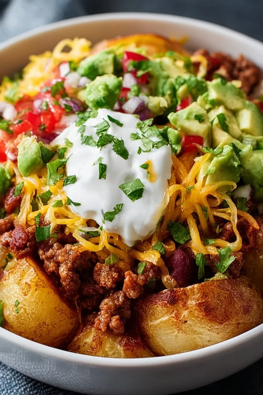 Loaded Potato Taco Bowl