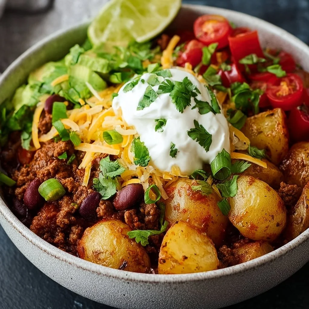 Loaded Taco Bowl with Potatoes
