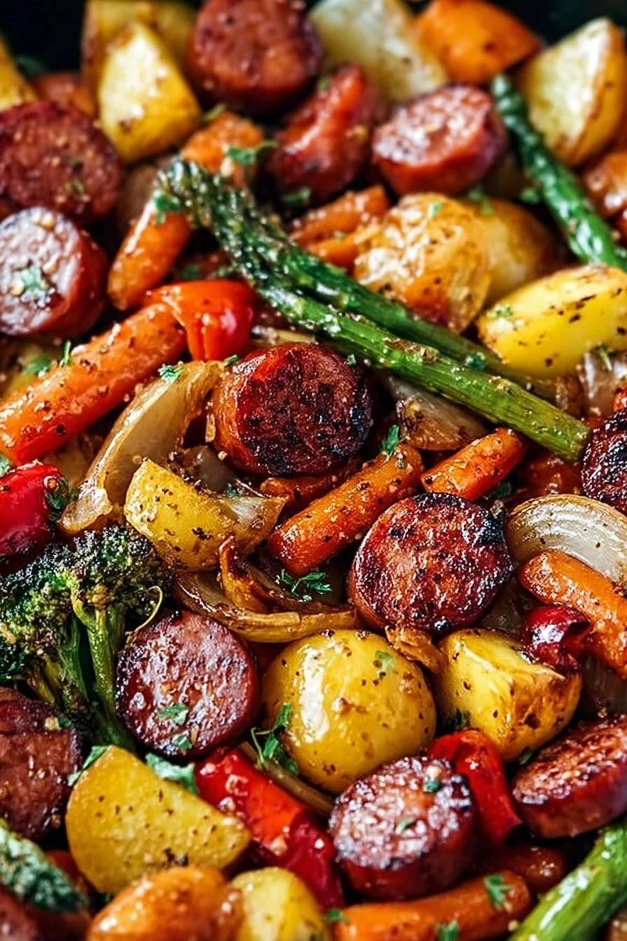One-Pan Honey Garlic Kielbasa & Veggies: Easy Family Delight