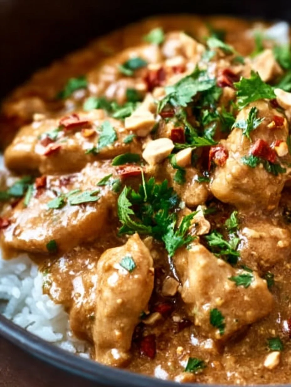 Slow Cooker Thai Peanut Chicken