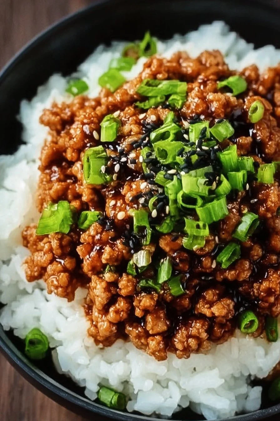 Sweet and Savory Honey Garlic Ground Turkey Recipe in 25 Minutes 1 Plate of sweet and savory honey garlic ground turkey dish ready to serve.