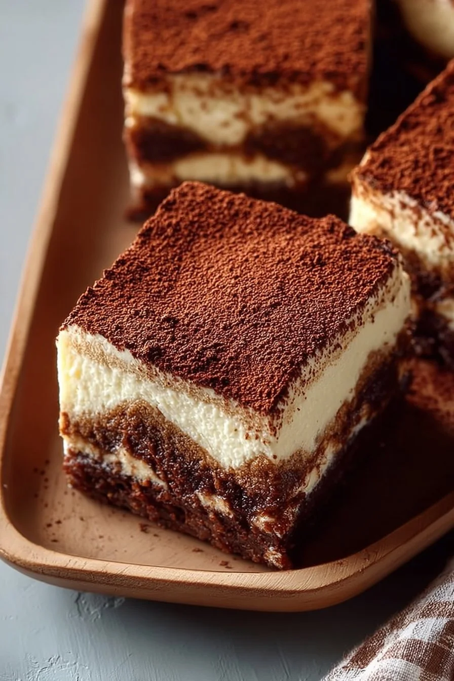 Tasty Tiramisu Cheesecake Brownies
