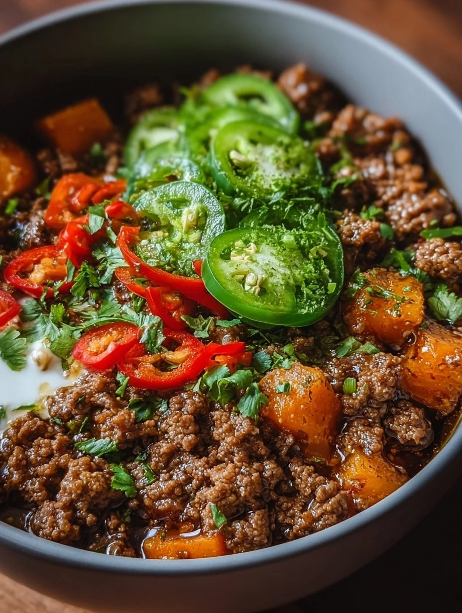 Viral Ground Beef Hot Honey Bowl